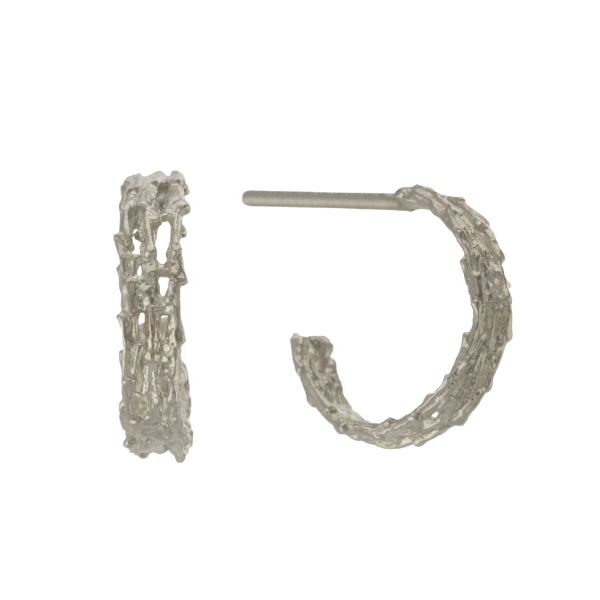 alex-monroe-nest-structure-mini-hoop-earrings-silver