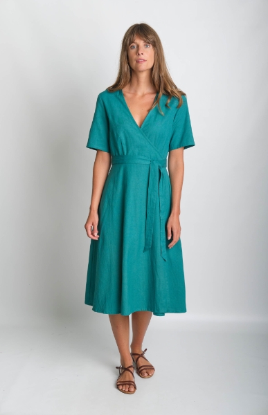 bibico-ida-wrap-dress-emerald-linen-12